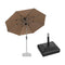 PURPLE LEAF Parasol Droit Inclinable de Marché Carré Rectangle Rond avec socle