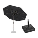 PURPLE LEAF Parasol Droit Inclinable de Marché Carré Rectangle Rond avec socle