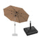 PURPLE LEAF Parasol Droit Inclinable de Marché Carré Rectangle Rond avec socle