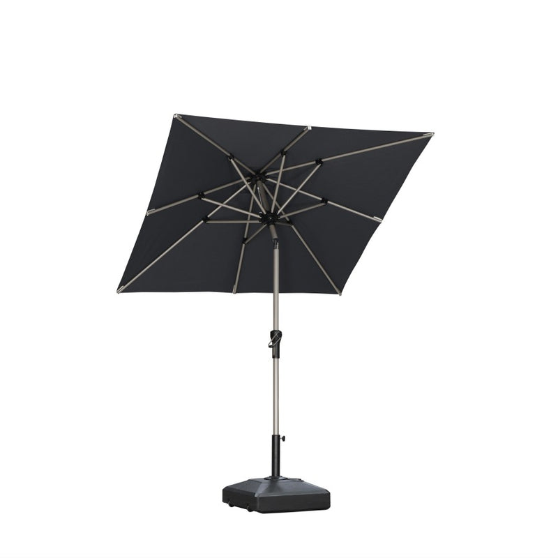 PURPLE LEAF Parasol Droit Inclinable de Marché Carré Rectangle Rond avec socle