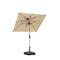 PURPLE LEAF Parasol Droit Inclinable de Marché Carré Rectangle Rond avec socle