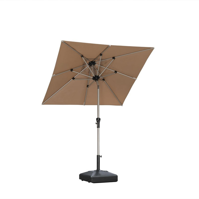PURPLE LEAF Parasol Droit Inclinable de Marché Carré Rectangle Rond avec socle