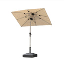 PURPLE LEAF Parasol Droit Inclinable de Marché Carré Rectangle Rond avec socle