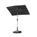 PURPLE LEAF Parasol Droit Inclinable de Marché Carré Rectangle Rond avec socle