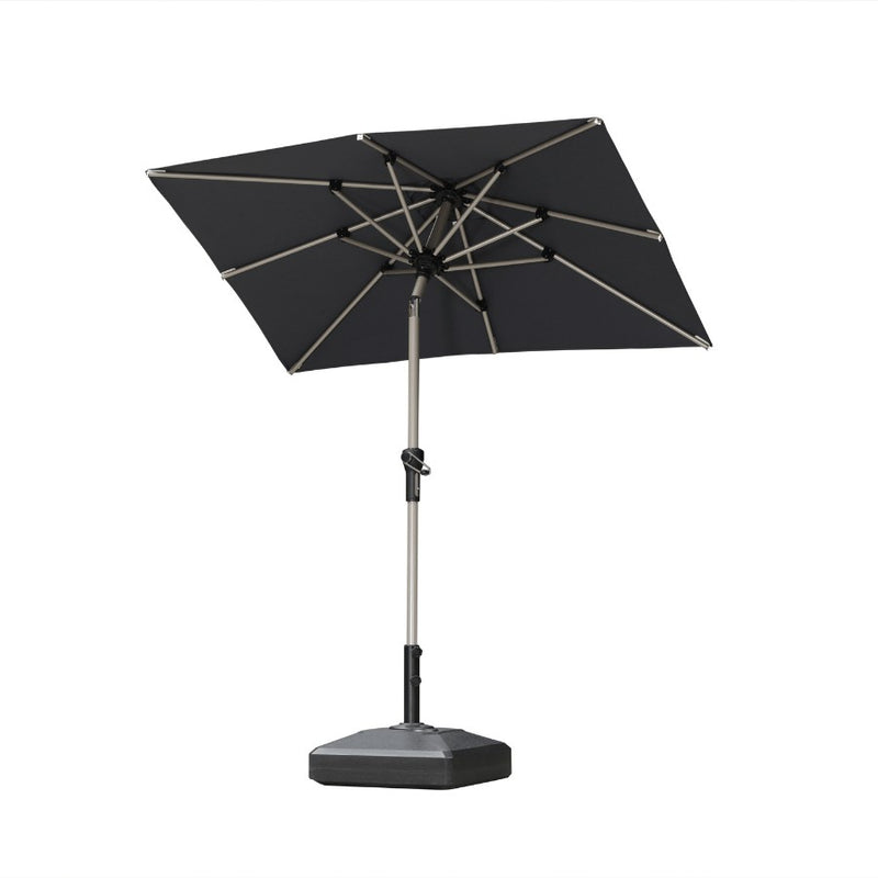 PURPLE LEAF Parasol Droit Inclinable de Marché Carré Rectangle Rond avec socle