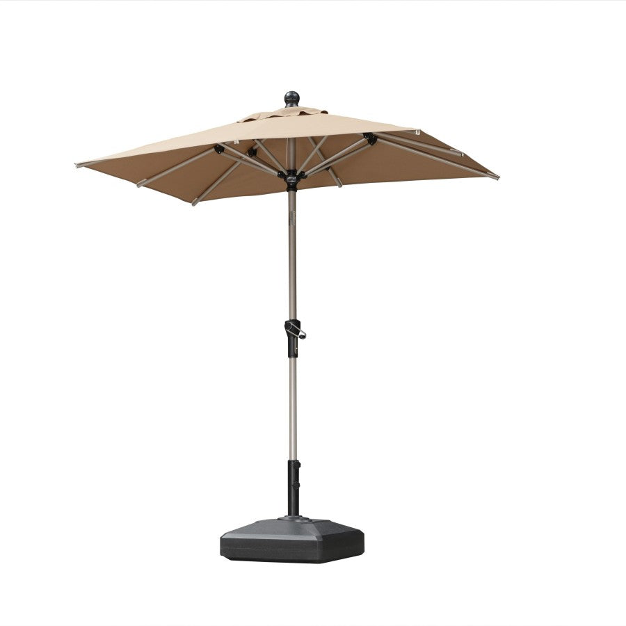 PURPLE LEAF Parasol Droit Inclinable de Marché avec Système de Manivelle Visible Carré Rectangle Rond
