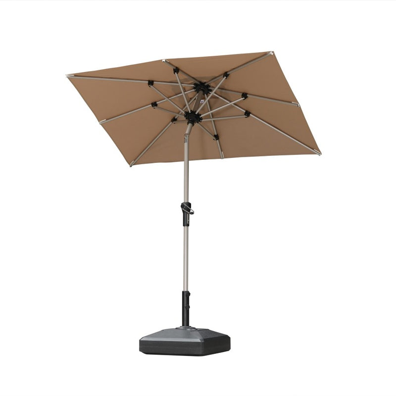 PURPLE LEAF Parasol Droit Inclinable de Marché Carré Rectangle Rond avec socle