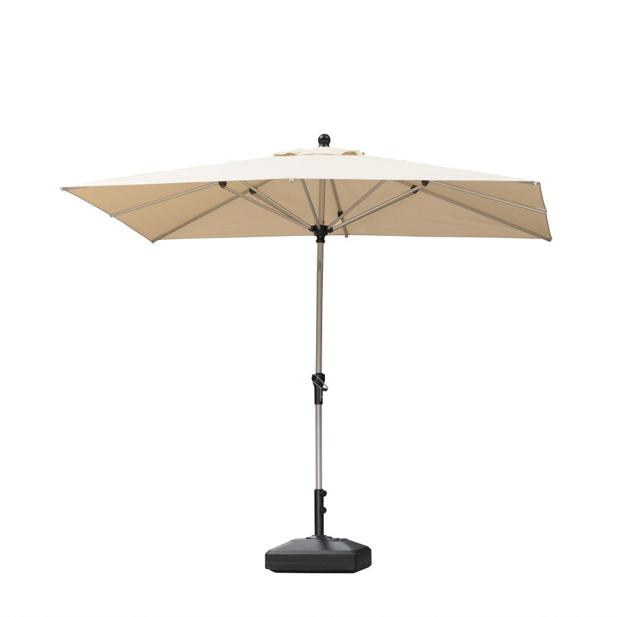 PURPLE LEAF Parasol Droit Inclinable de Marché avec Système de Manivelle Visible Carré Rectangle Rond