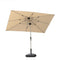 PURPLE LEAF Parasol Droit Inclinable de Marché Carré Rectangle Rond avec socle