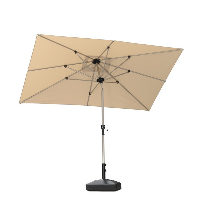 PURPLE LEAF Parasol Droit Inclinable de Marché Carré Rectangle Rond avec socle