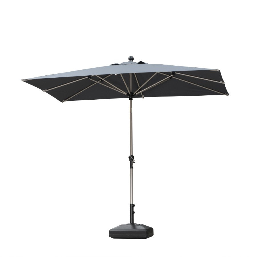 PURPLE LEAF Parasol Droit Inclinable de Marché avec Système de Manivelle Visible Carré Rectangle Rond