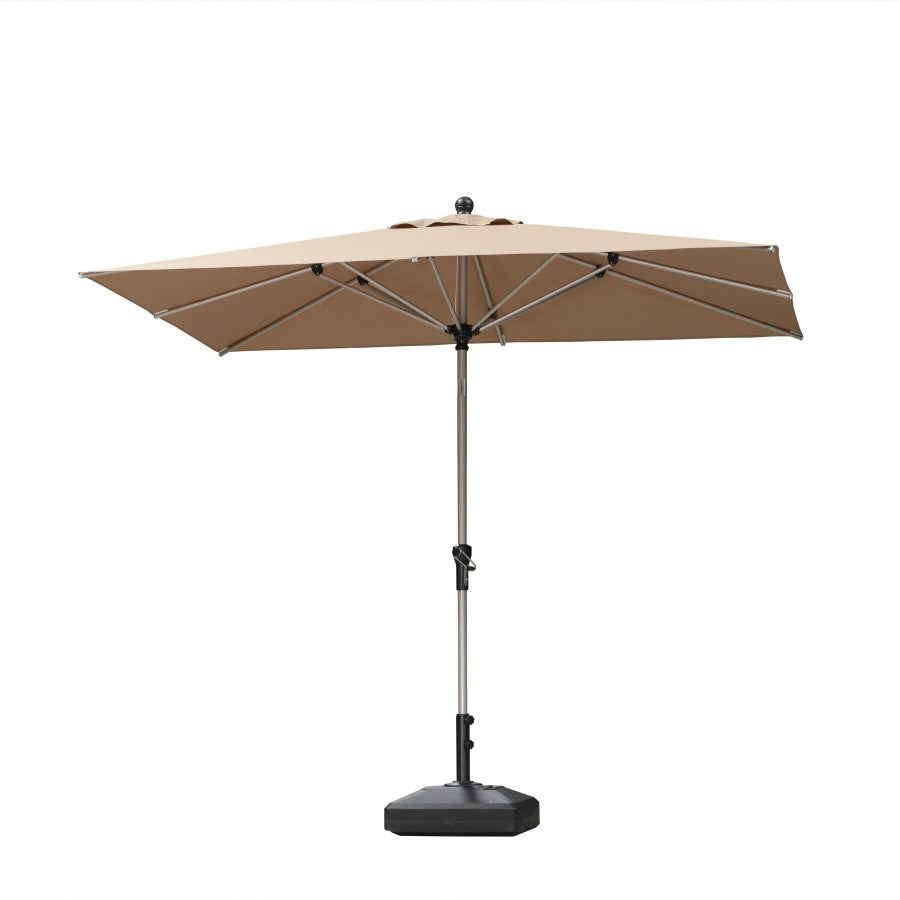 PURPLE LEAF Parasol Droit Inclinable de Marché avec Système de Manivelle Visible Carré Rectangle Rond