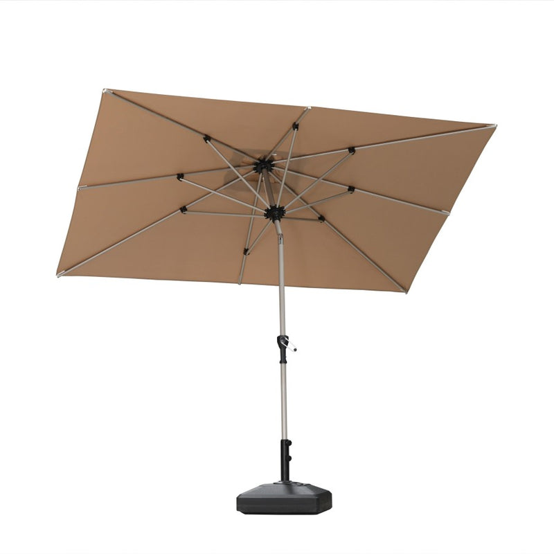 PURPLE LEAF Parasol Droit Inclinable de Marché Carré Rectangle Rond avec socle