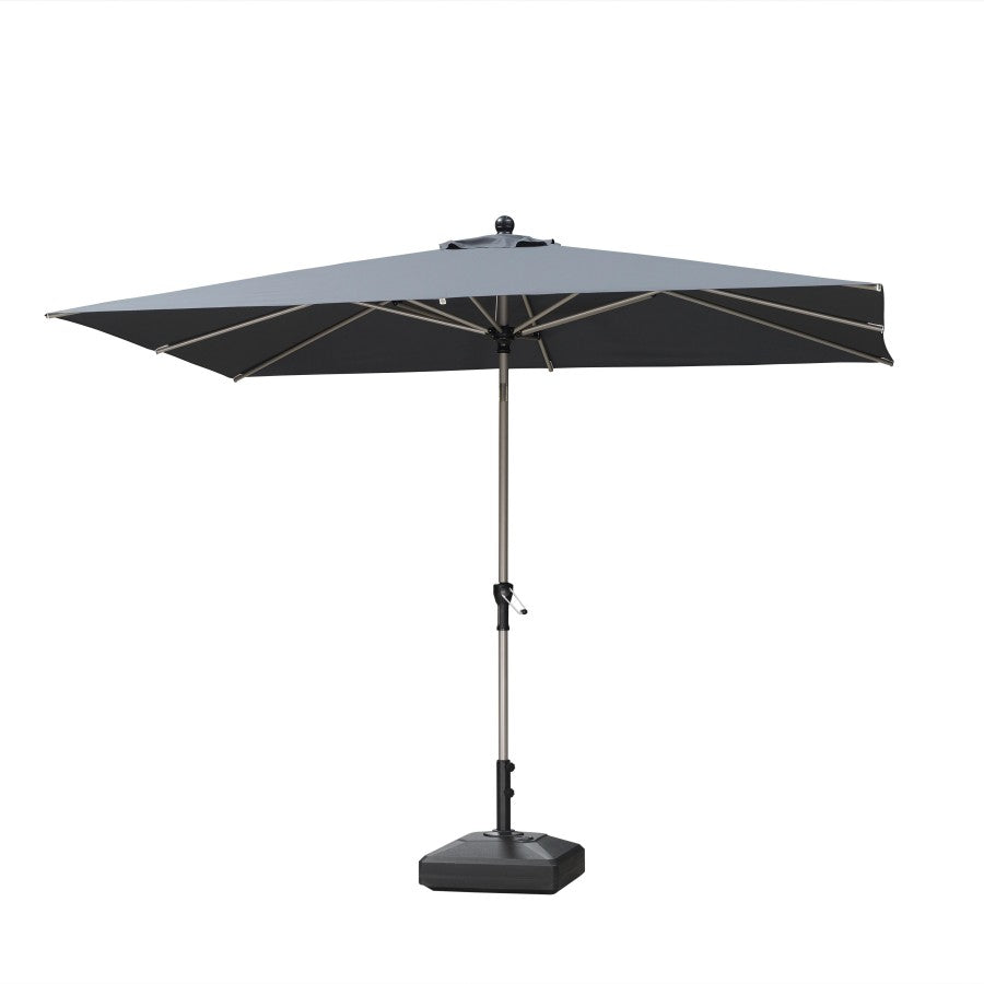 PURPLE LEAF Parasol Droit Inclinable de Marché avec Système de Manivelle Visible Carré Rectangle Rond