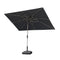 PURPLE LEAF Parasol Droit Inclinable de Marché Carré Rectangle Rond avec socle