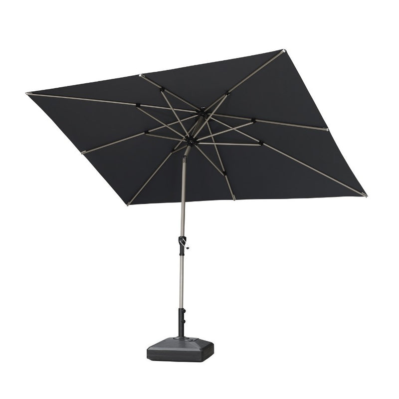 PURPLE LEAF Parasol Droit Inclinable de Marché Carré Rectangle Rond avec socle