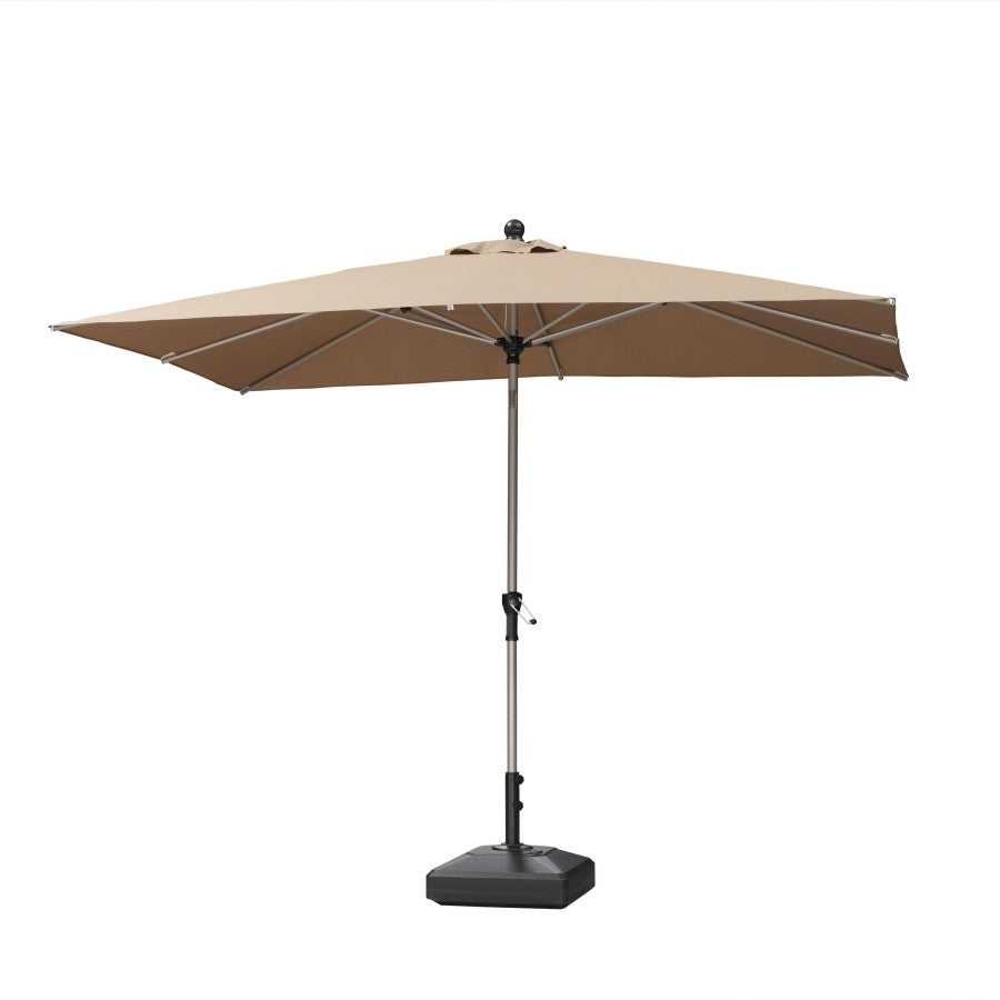 PURPLE LEAF Parasol Droit Inclinable de Marché avec Système de Manivelle Visible Carré Rectangle Rond