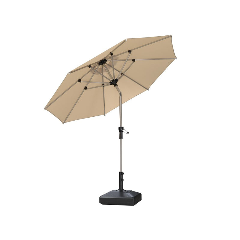 PURPLE LEAF Parasol Droit Inclinable de Marché Carré Rectangle Rond avec socle
