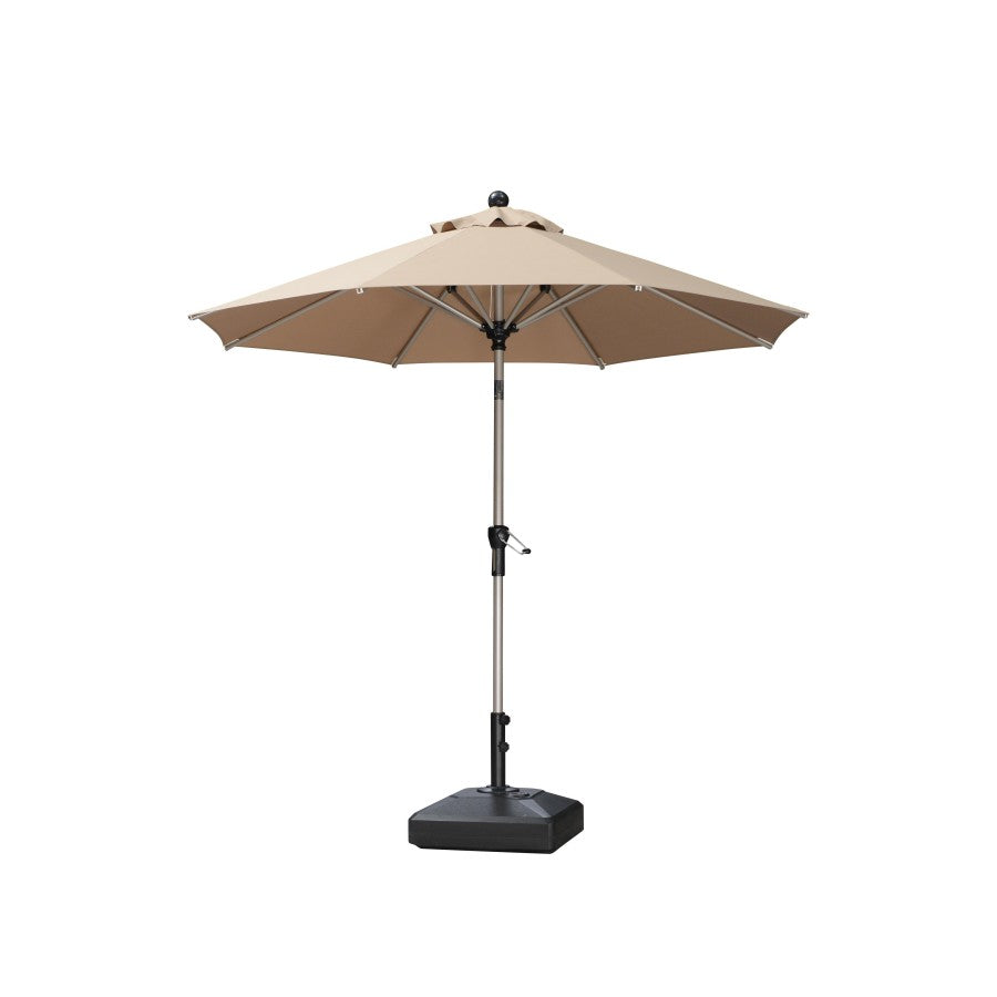 PURPLE LEAF Parasol Droit Inclinable de Marché avec Système de Manivelle Visible Carré Rectangle Rond