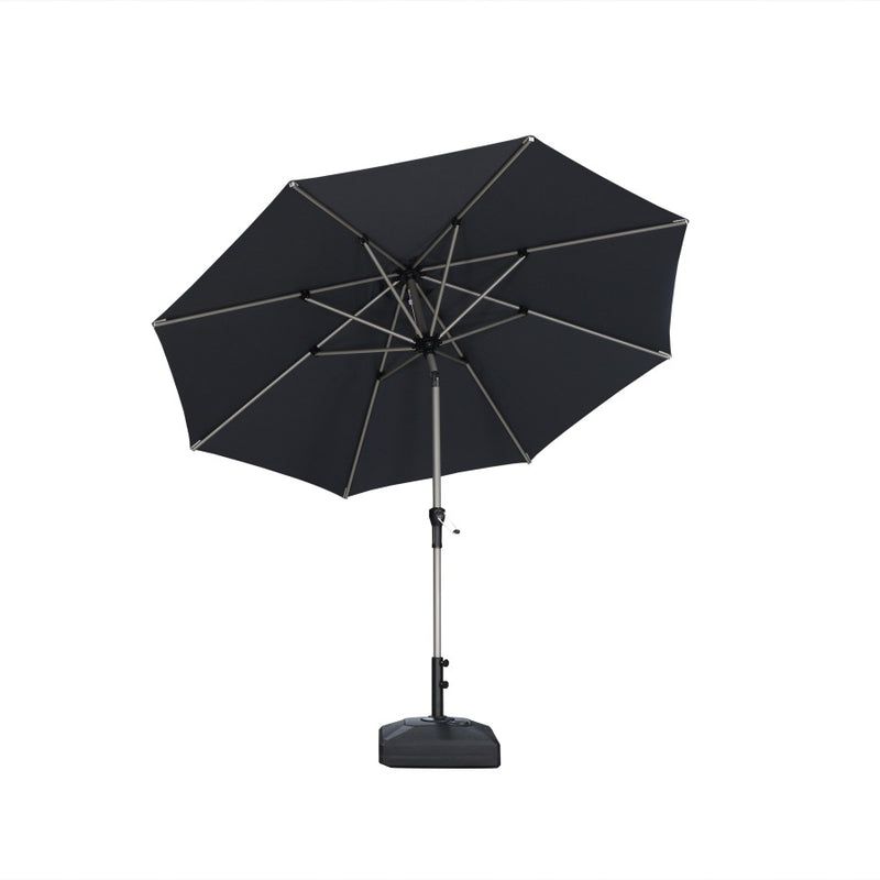 PURPLE LEAF Parasol Droit Inclinable de Marché Carré Rectangle Rond avec socle