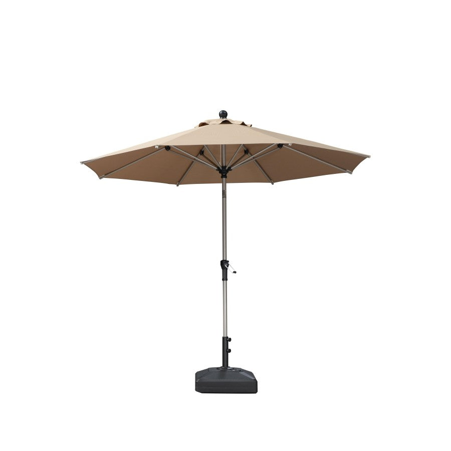 PURPLE LEAF Parasol Droit Inclinable de Marché avec Système de Manivelle Visible Carré Rectangle Rond
