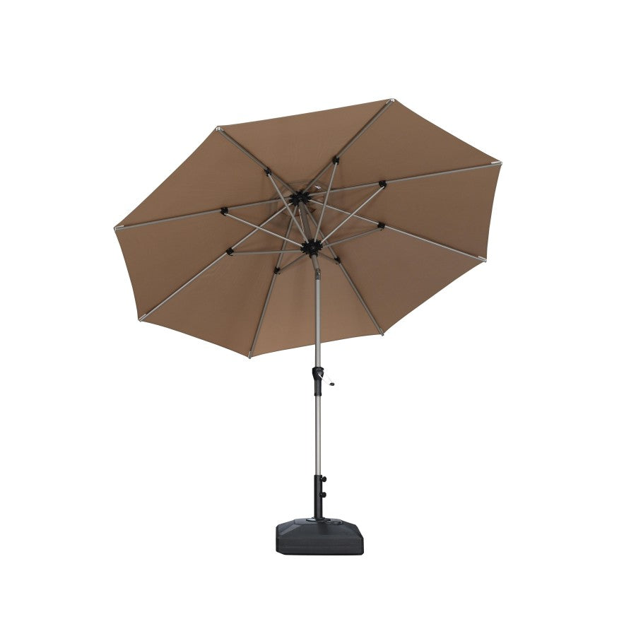 PURPLE LEAF Parasol Droit Inclinable de Marché avec Système de Manivelle Visible Carré Rectangle Rond