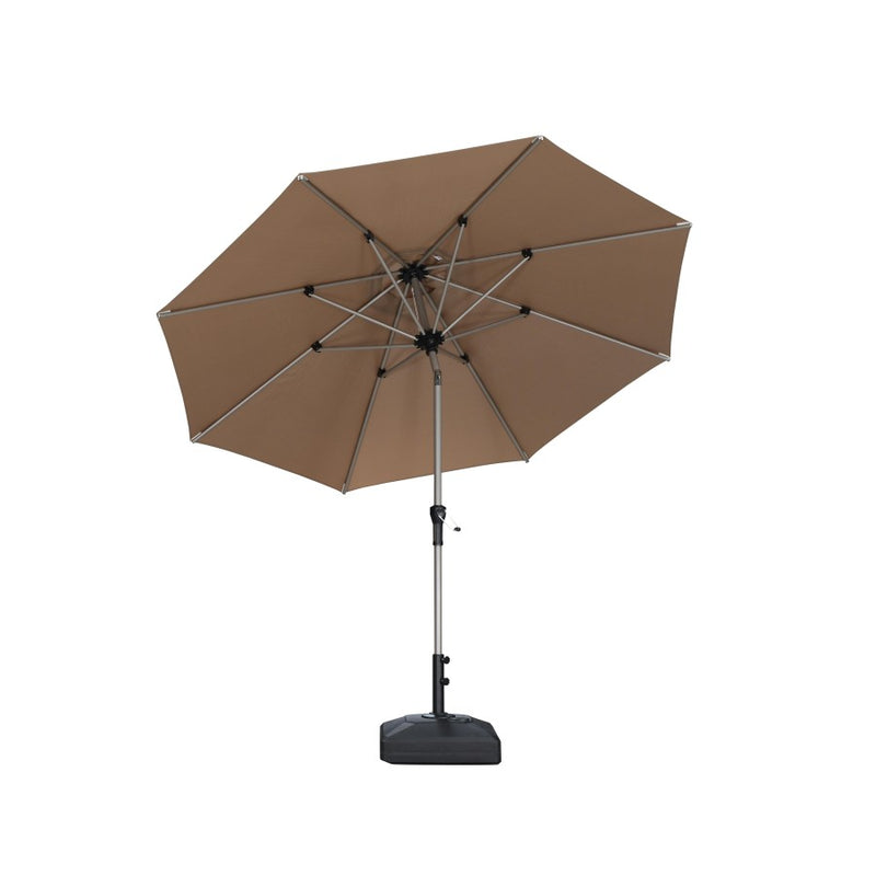 PURPLE LEAF Parasol Droit Inclinable de Marché Carré Rectangle Rond avec socle
