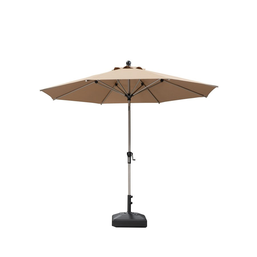 PURPLE LEAF Parasol Droit Inclinable de Marché avec Système de Manivelle Visible Carré Rectangle Rond