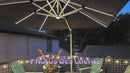 PURPLE LEAF Parasol De Jardin Extérieur avec LED Parasol Déporté Toit à Double Rotatif 360° Parasol Excentré Inclinable Parasol Terrasse Extérieur