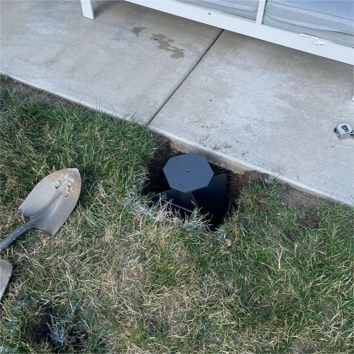 Base Compatible avec les Parasols Économiques à Cadre Gris Acier