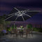 PURPLE LEAF Parasol De Jardin Extérieur avec LED Parasol Déporté Toit à Double Rotatif 360° Parasol Excentré Inclinable Parasol Terrasse Extérieur