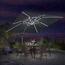 PURPLE LEAF Parasol De Jardin Extérieur avec LED Parasol Déporté Toit à Double Rotatif 360° Parasol Excentré Inclinable Parasol Terrasse Extérieur