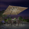 PURPLE LEAF Parasol De Jardin Extérieur avec LED Parasol Déporté Toit à Double Rotatif 360° Parasol Excentré Inclinable Parasol Terrasse Extérieur