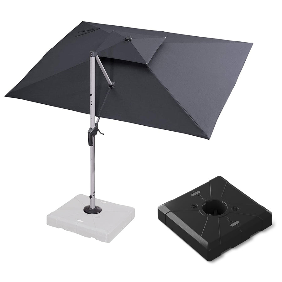 PURPLE LEAF Parasol Déporté Classique à Toit Double Rectangulaire avec socle