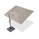 PURPLE LEAF Parasol Déporté Économique avec Cadre Gris Acier Carré Rectangulaire avec socle
