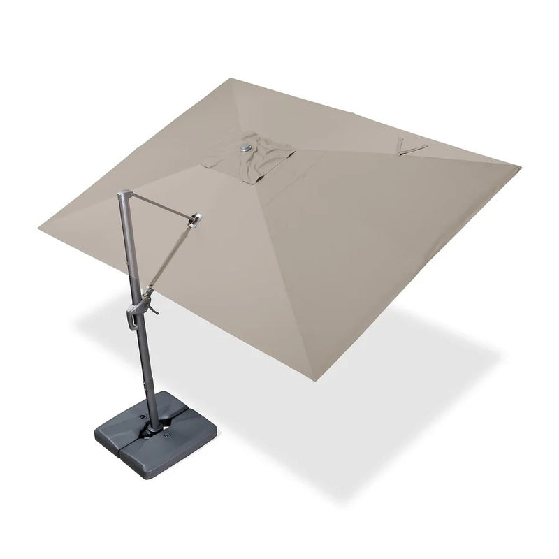 PURPLE LEAF Parasol Déporté Économique avec Cadre Gris Acier Carré Rectangulaire avec socle