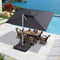PURPLE LEAF Parasol Déporté Inclinable Rectangulaire, Parasol De Jardin Extérieur Toit à Double Rotatif 360°, Parasol Terrasse Extérieur