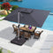 PURPLE LEAF Parasol Déporté Inclinable Rectangulaire, Parasol De Jardin Extérieur Toit à Double Rotatif 360°, Parasol Terrasse Extérieur