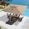 PURPLE LEAF Parasol Déporté Inclinable Rectangulaire, Parasol De Jardin Extérieur Toit à Double Rotatif 360°, Parasol Terrasse Extérieur