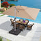 PURPLE LEAF Parasol Déporté Inclinable Rectangulaire, Parasol De Jardin Extérieur Toit à Double Rotatif 360°, Parasol Terrasse Extérieur