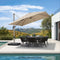 PURPLE LEAF Parasol Déporté Économique Champagne avec socle