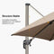 PURPLE LEAF Parasol Déporté Économique Champagne avec socle
