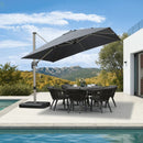 PURPLE LEAF Parasol Déporté Économique Champagne avec socle