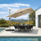 PURPLE LEAF Parasol Déporté Économique Champagne avec socle