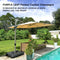 PURPLE LEAF Parasol Déporté Économique Champagne avec socle