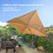PURPLE LEAF Parasol Déporté Économique Champagne avec socle