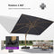 PURPLE LEAF Parasol Déporté Mégagrand à Motif Bois Carré Rectangle avec socle