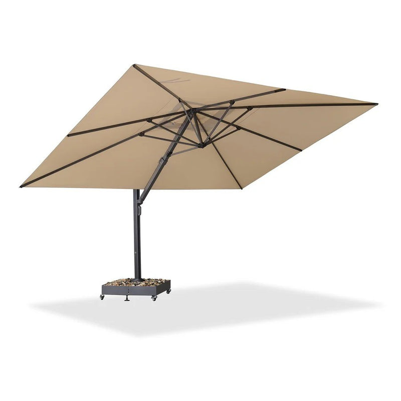 PURPLE LEAF Parasol Déporté Mégagrand Ultra-lourd Rectangulaire avec socle