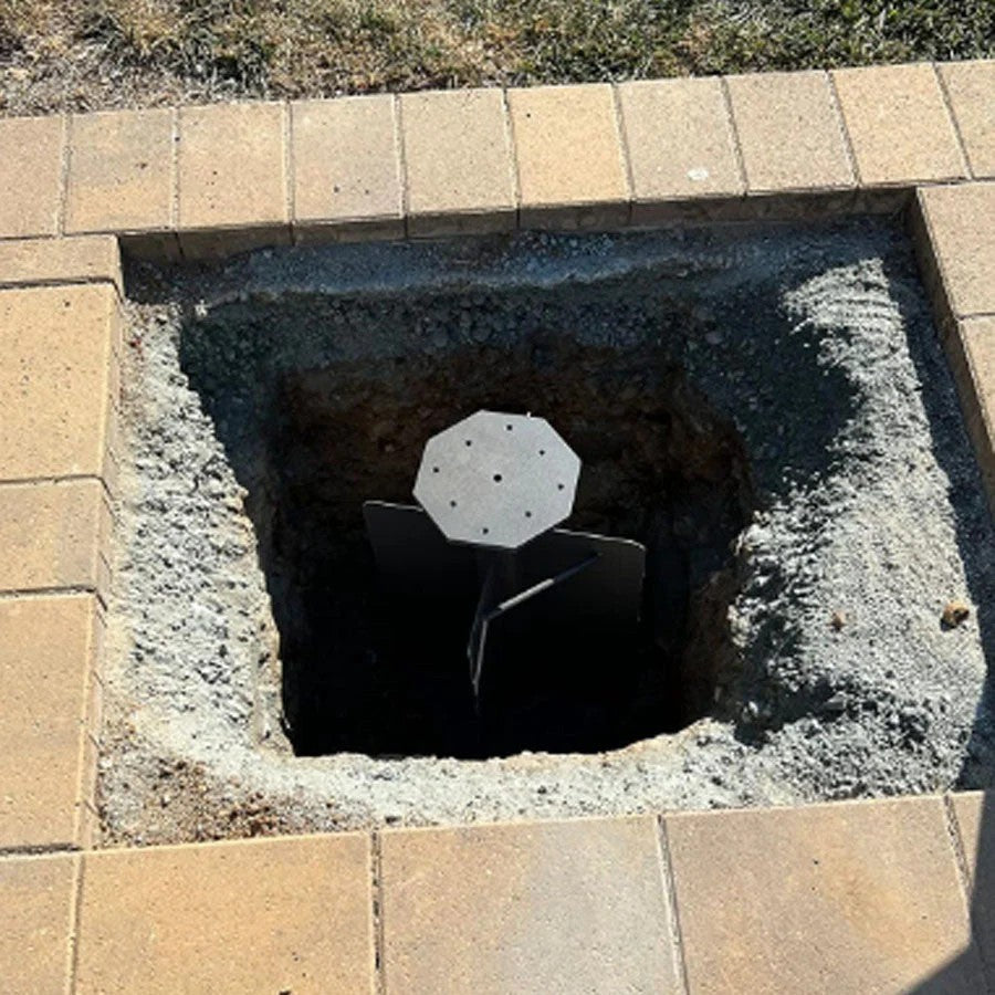 Base Compatible avec les Parasols Économiques à Cadre Gris Acier