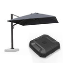 PURPLE LEAF Parasol Déporté Mégagrand Ultra-lourd Carré avec socle